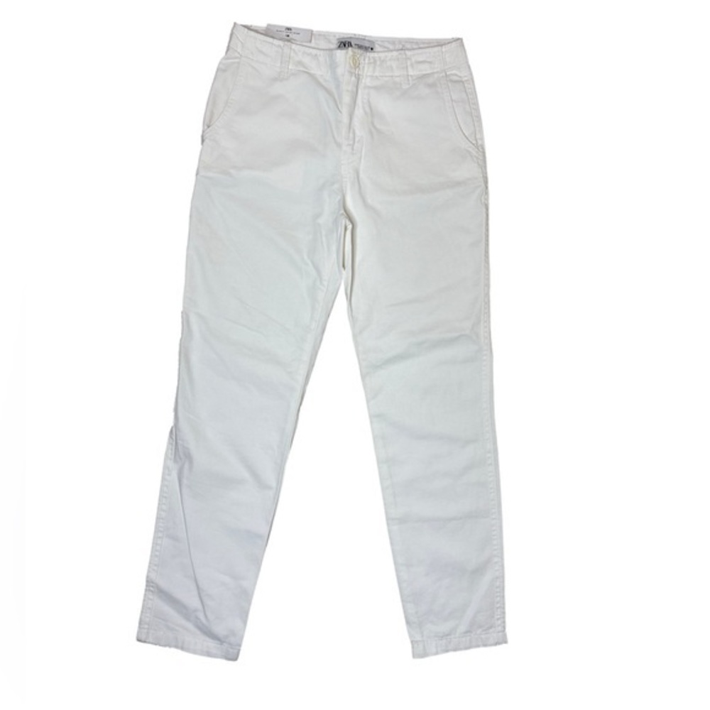 ⭐️ NWT- Zara White Ankle Chinos- size 4